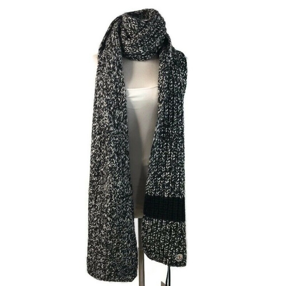 Moncler Accessories - Moncler Unisex White Black Melange Rectangle Scarf